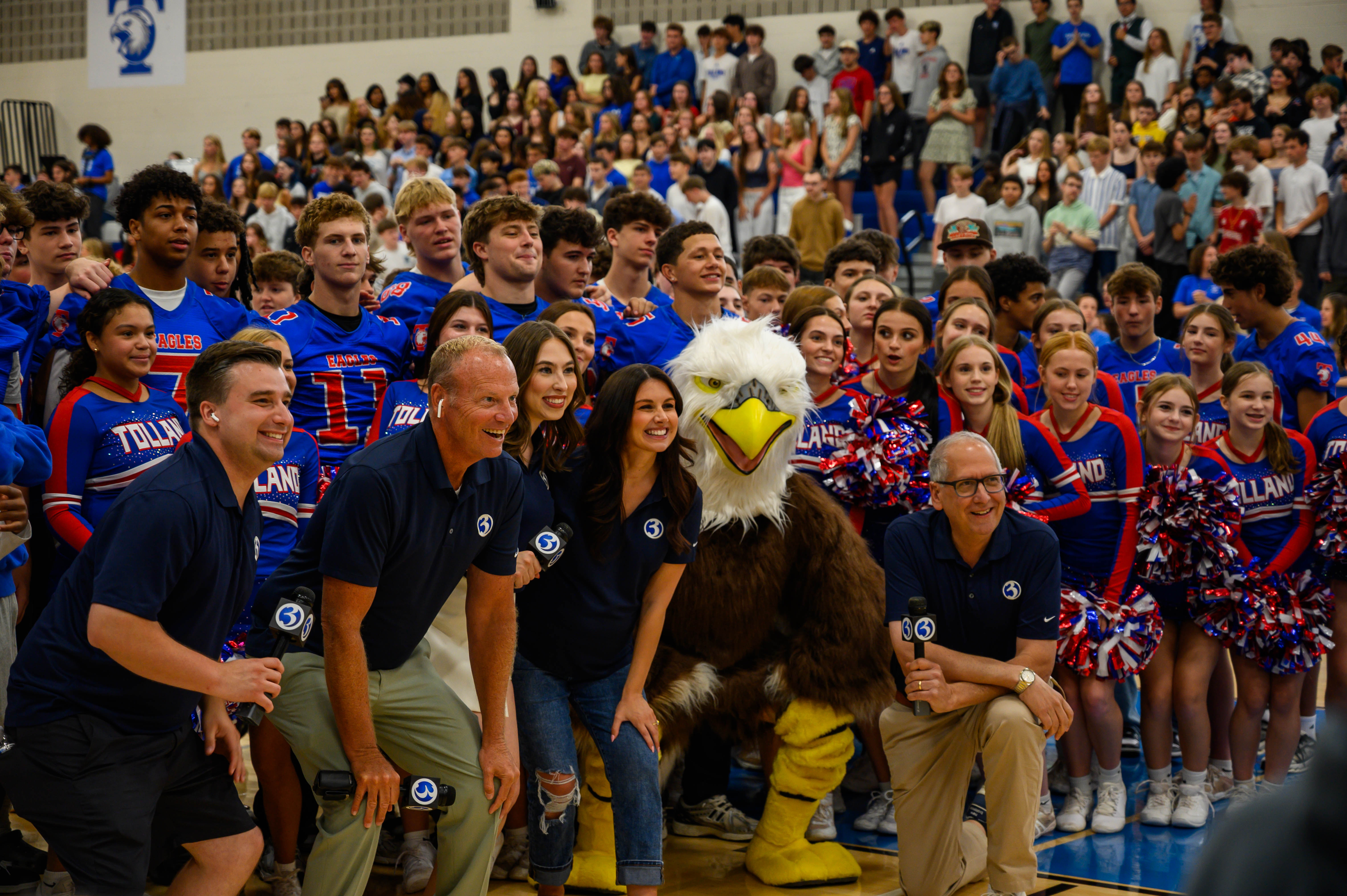 Students at the Tolland High School 2026 pep rally